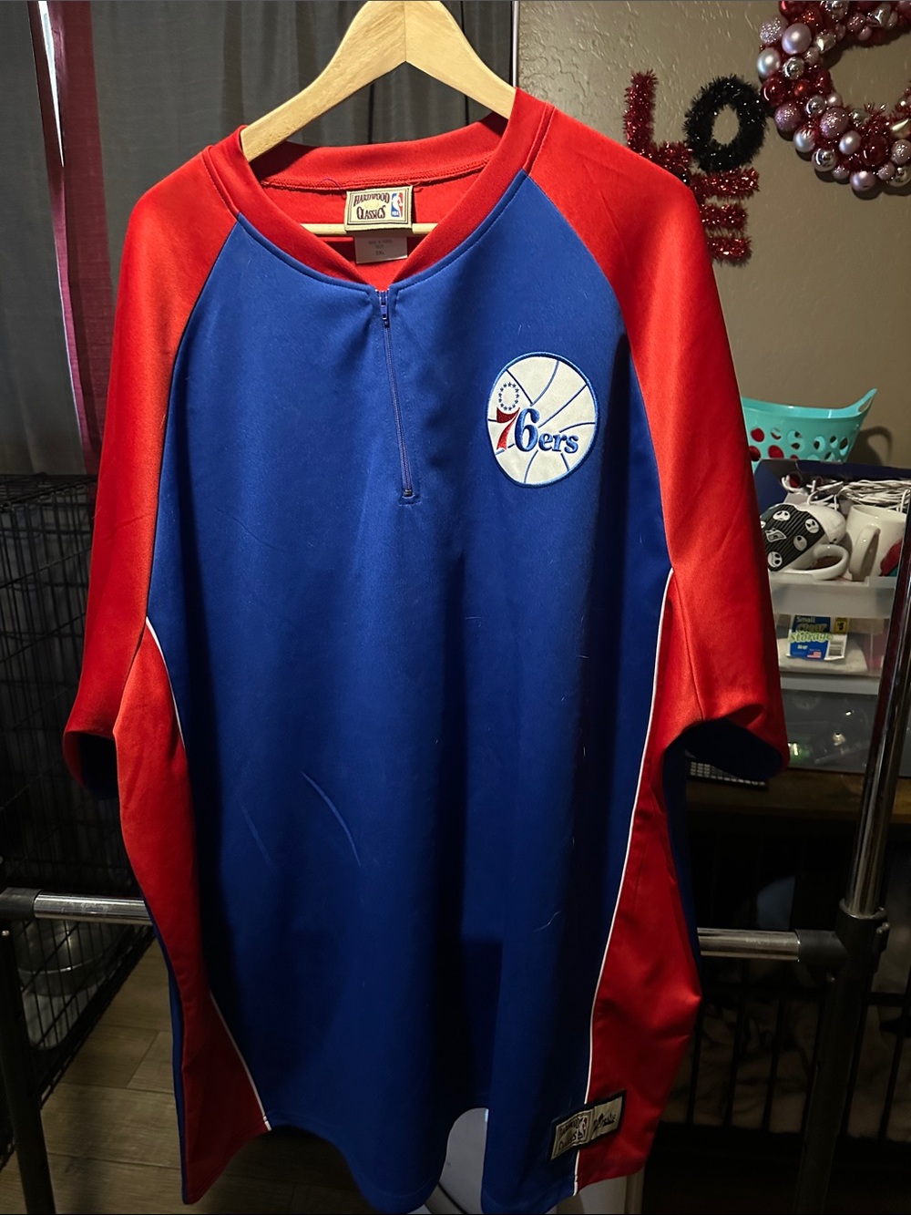 Classic Blue and Red Short-Sleeve Pullover Jersey